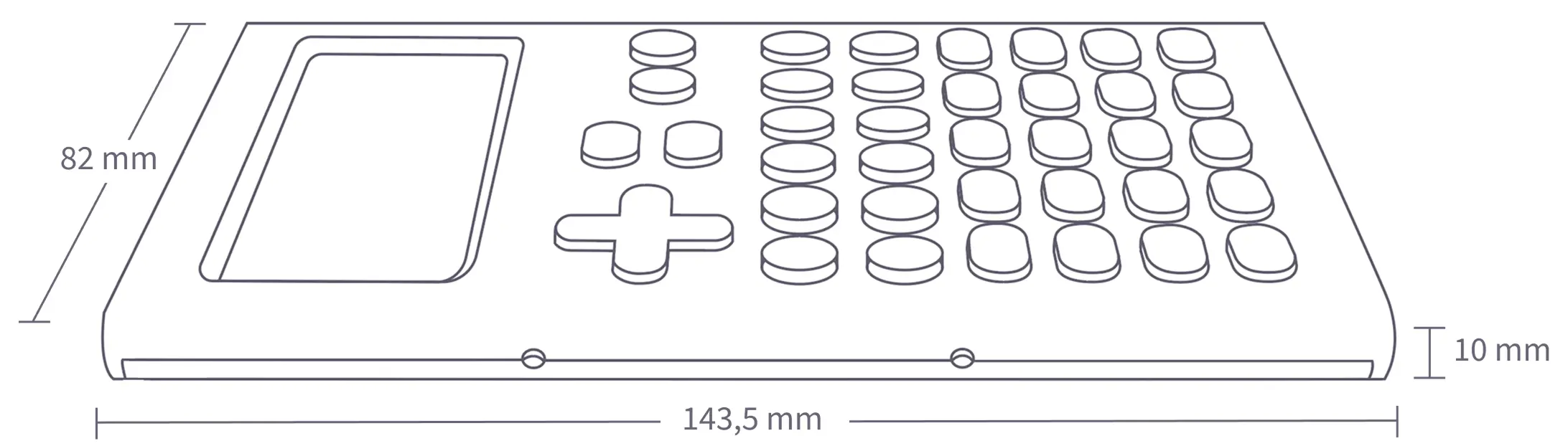 Croquis de la calculatrice scientifique